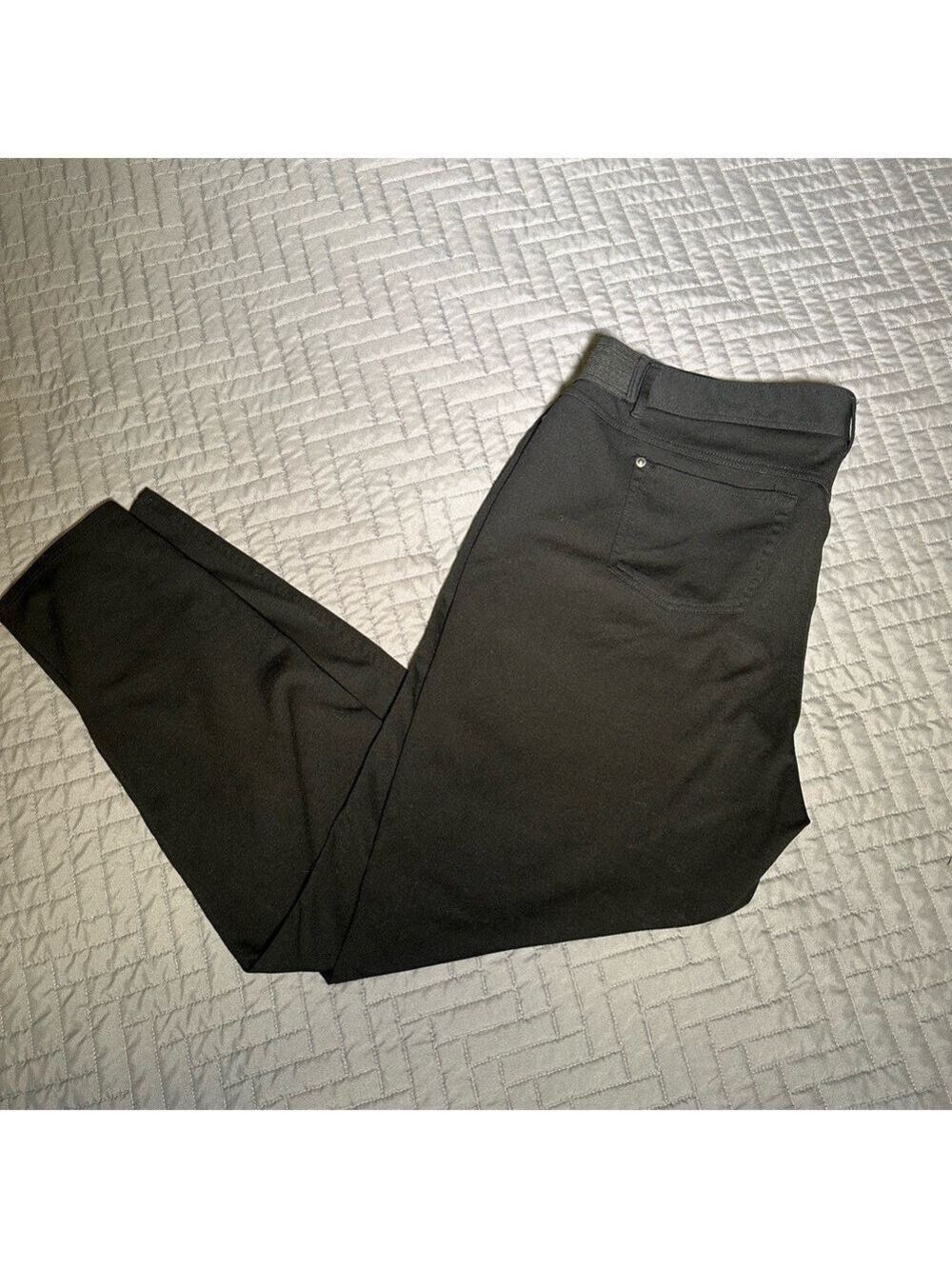 Simply Vera Vera Wang Black Chinos Tapered Fit Size 1X